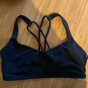 Lululemon black strappy sports bra